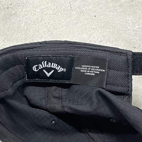 Callaway Black Strapback Adjustable Golf Golfing Hat Cap - Picture 7 of 7